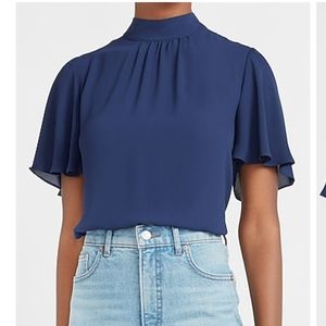 Express mock neck top nwt